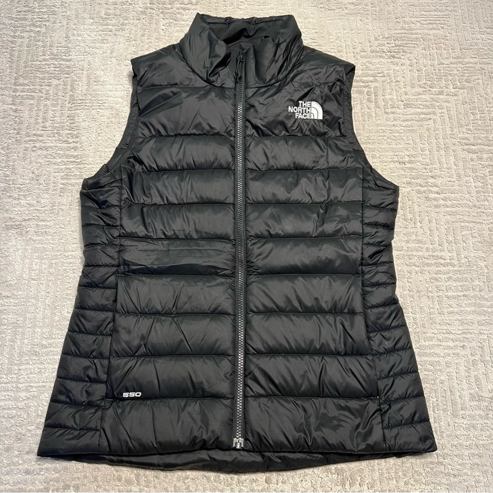 The North Face Down Puffer Vest 550 Fill Aconcagua Vest Black Women’s Medium - Picture 2 of 8